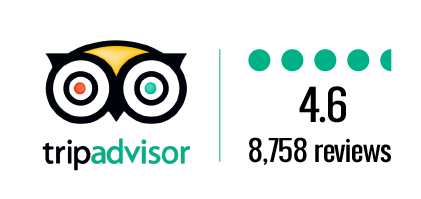 Tripadvisor 4.6 rating - 8,758 reviews